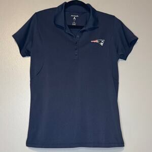 Antigua Medium Polo Navy Athletic Top New England Patriots Football Golf Tennis